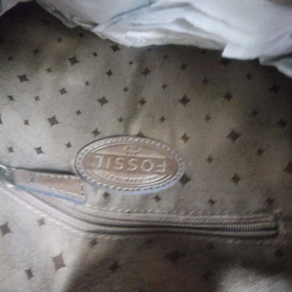 Leather Fossil Satchel Shoulder Bag Brown Purse - Picture 16 of 16